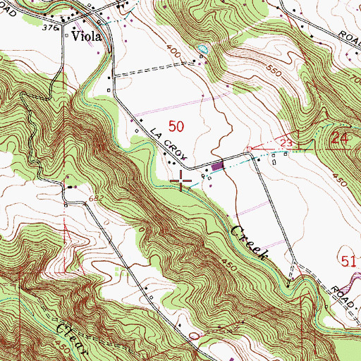 Topographic Map of Tennys Creek, OR