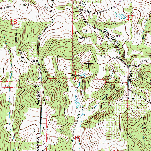 Topographic Map of Sweet Reservoir, OR