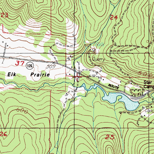 Topographic Map of Hale (historical), OR