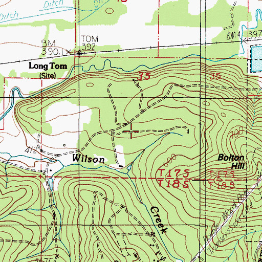 Topographic Map of Little Hahnee Reservoir, OR