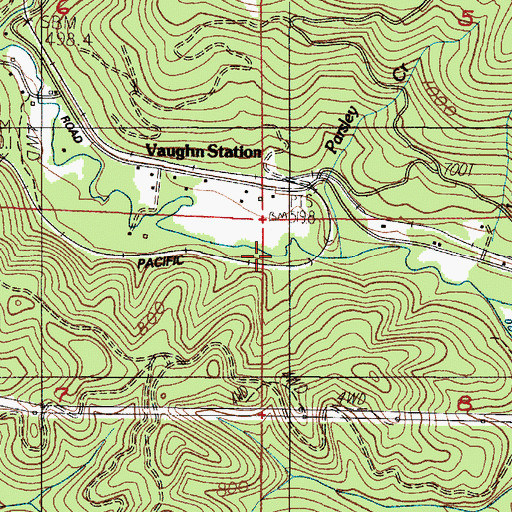 Topographic Map of Parsley Creek, OR