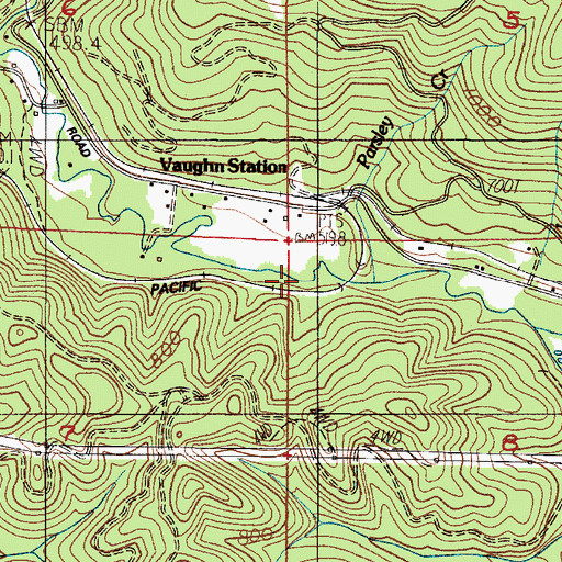 Topographic Map of Parsley Creek, OR
