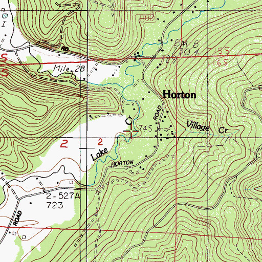 Topographic Map of Village Creek, OR