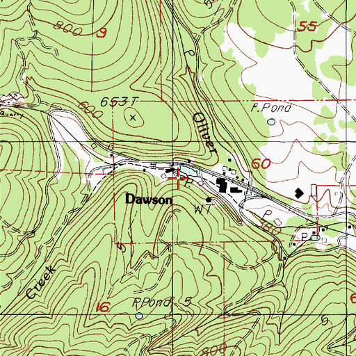Topographic Map of Hull-Oakes Log Pond, OR