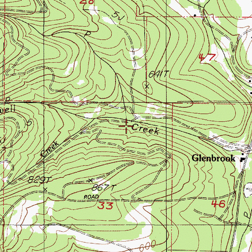 Topographic Map of Howell Creek, OR
