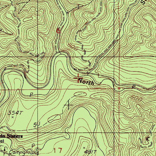 Topographic Map of Sweden Creek, OR