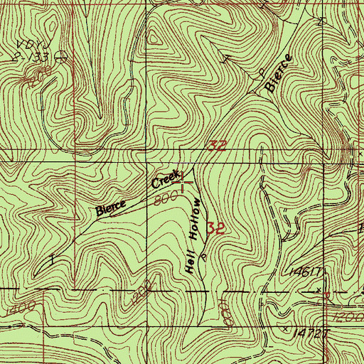 Topographic Map of Hell Hollow, OR
