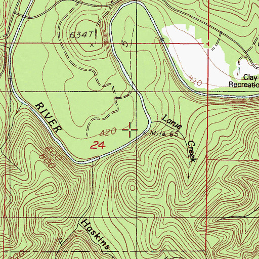 Topographic Map of Larue Creek, OR