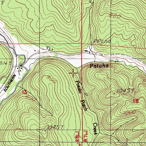 Topographic Map of Potato Patch Creek, OR