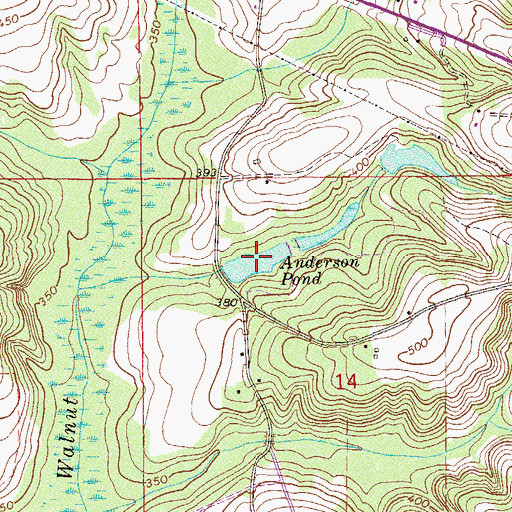 Topographic Map of Anderson Pond, AL