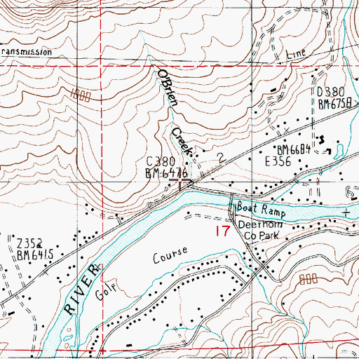 Topographic Map of O'Brien Creek, OR