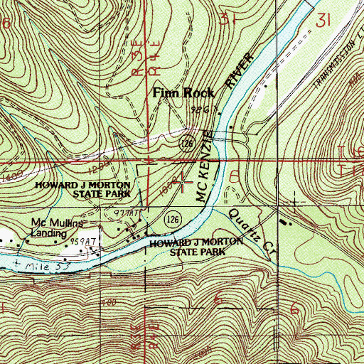 Topographic Map of H J Morton County Park, OR