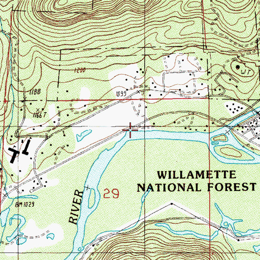 Topographic Map of Sparks Creek, OR