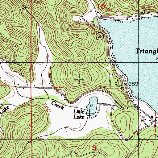 Topographic Map of Little Lake Spring, OR