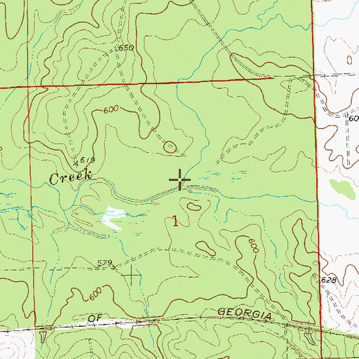 Topographic Map of Andrews Branch, AL