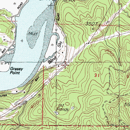 Topographic Map of Alexander Creek, OR