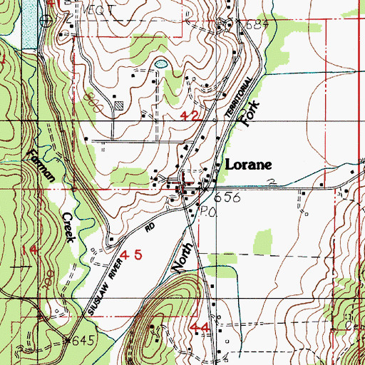 Topographic Map of Crow Creek, OR