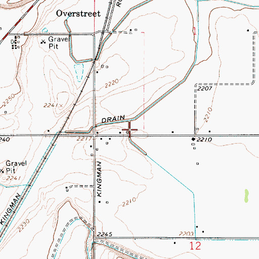 Topographic Map of Kingman, OR