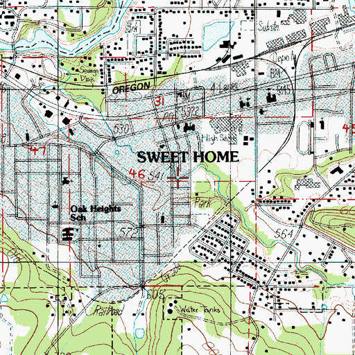 Topographic Map of Taylor Creek, OR