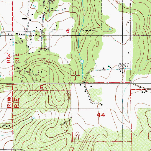 Topographic Map of Browns Reservoir, OR