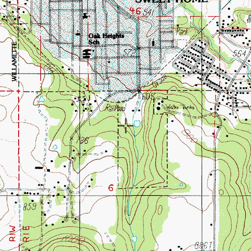 Topographic Map of Walker Reservoir, OR