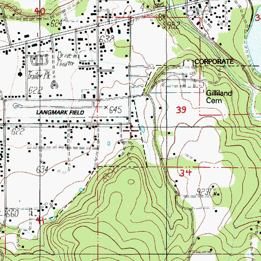Topographic Map of Tollgate Reservoir, OR