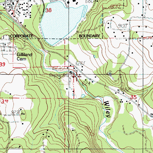 Topographic Map of Peck Creek, OR