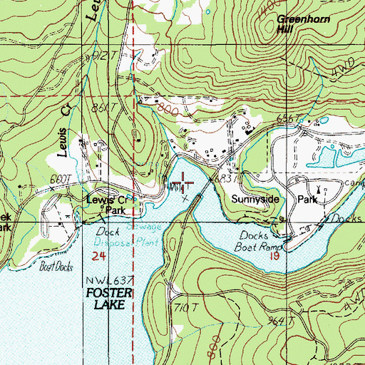 Topographic Map of Hughes Creek, OR