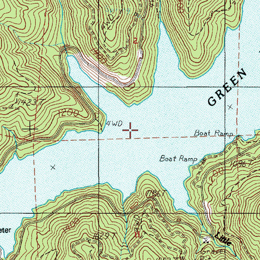 Topographic Map of Little Bottom Creek, OR
