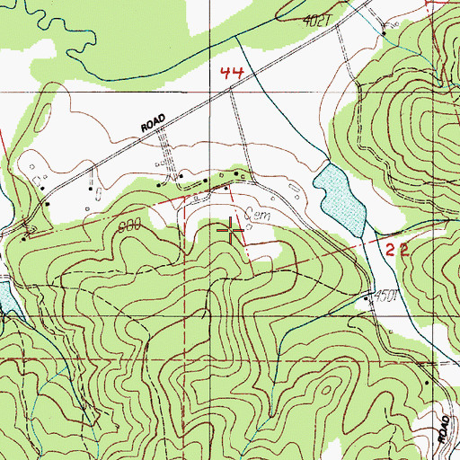 Topographic Map of Jenkins Cemetery, OR
