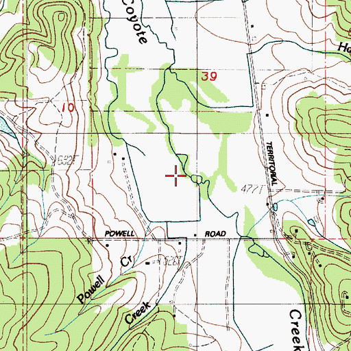 Topographic Map of Hayes Branch, OR