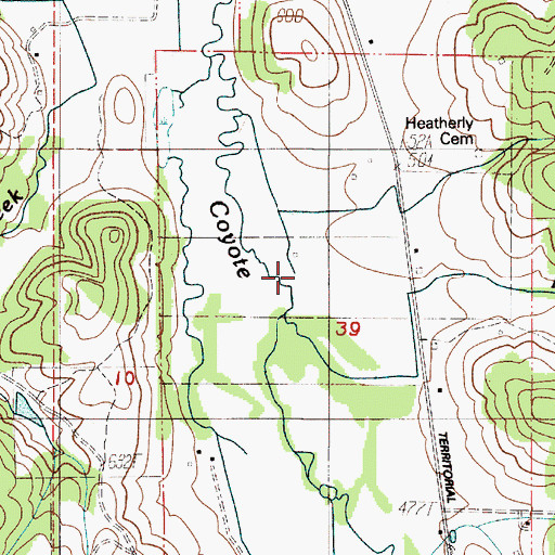 Topographic Map of Powell Branch, OR
