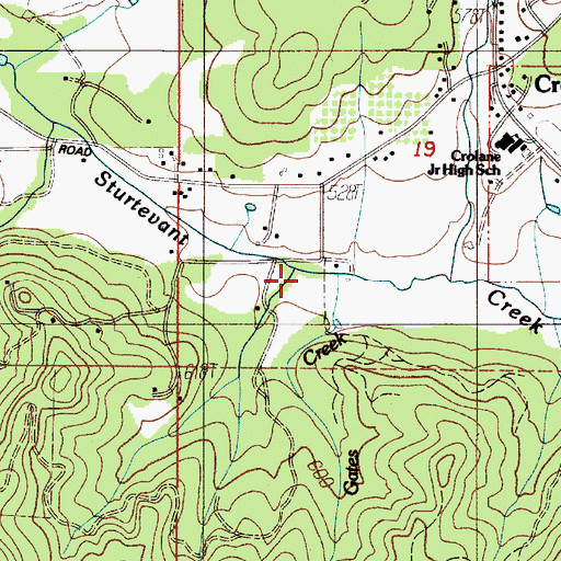 Topographic Map of Gates Creek, OR