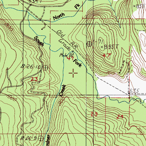 Topographic Map of Gardner Creek, OR