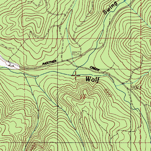 Topographic Map of Swing Log Creek, OR