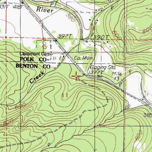 Topographic Map of Kopplein Creek, OR