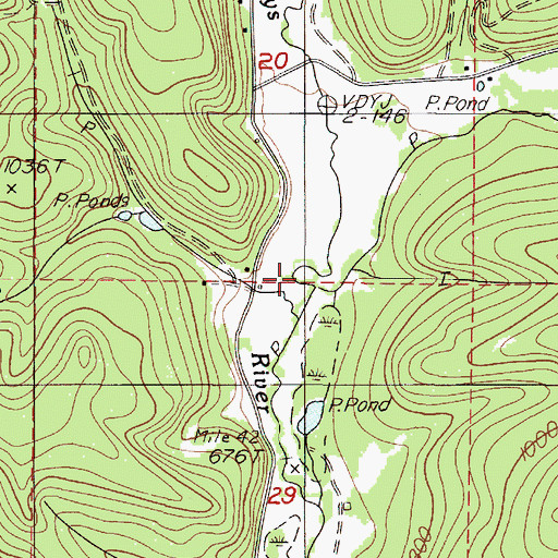 Topographic Map of Shingle Creek, OR