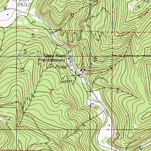 Topographic Map of Spring Creek, OR