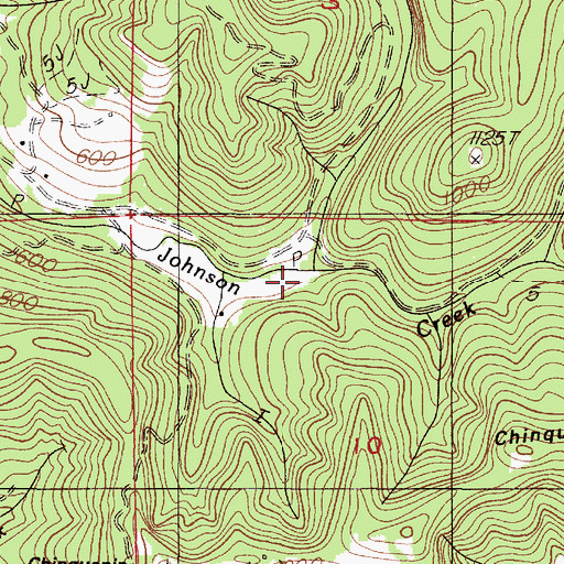 Topographic Map of Peterson Creek, OR
