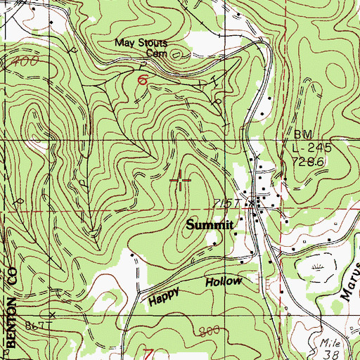 Topographic Map of Strout Spring, OR