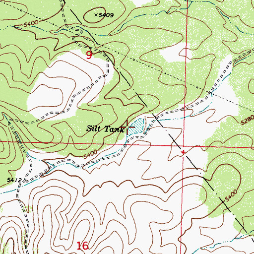 Topographic Map of Silt Tank, AZ
