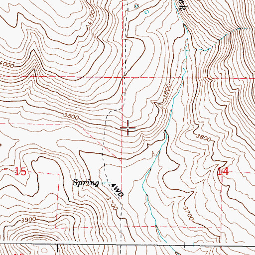 Topographic Map of Thompson Spring, OR