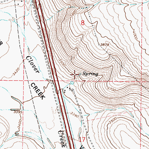 Topographic Map of Kaylor Spring, OR
