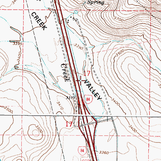 Topographic Map of Scott Ditch, OR