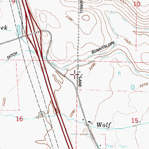 Topographic Map of Parker Springs, OR