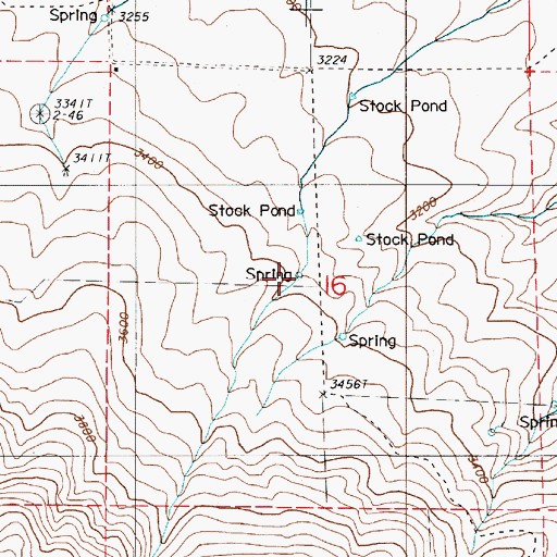 Topographic Map of Boyce spring, OR
