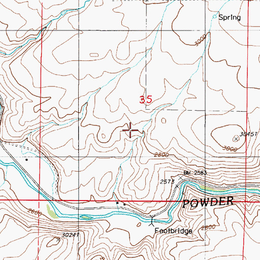 Topographic Map of Bacher Spring, OR
