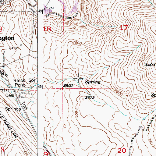 Topographic Map of Slaughterhouse Spring, OR