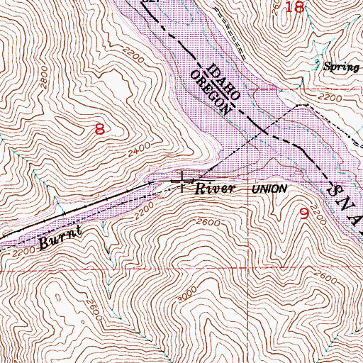 Topographic Map of Nagle (historical), OR