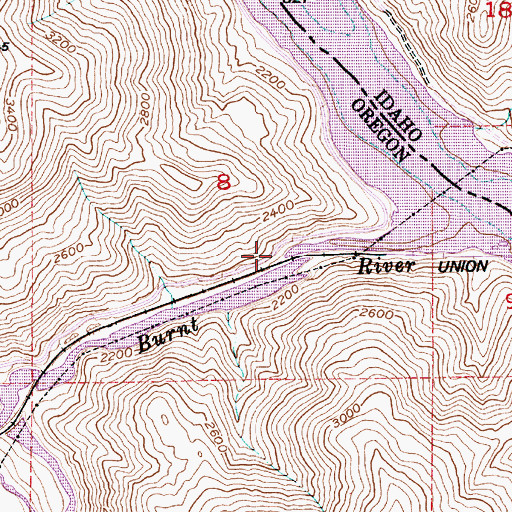 Topographic Map of Blakes Junction (historical), OR